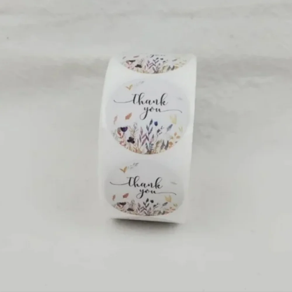 500 Pieces Roll Thank You Sealing Sticker